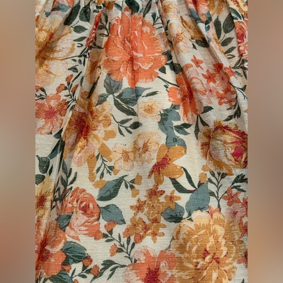 Morning Lavender Floral Empire Waist Balloon Sleeve Maxi Babydoll Dress - Picture 5 of 11